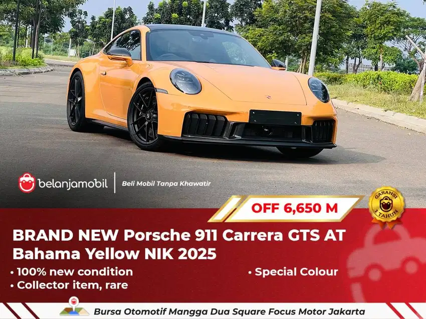 [ BRAND NEW ] Porsche 911 Carrera GTS AT Bahama Yellow 2025/2024