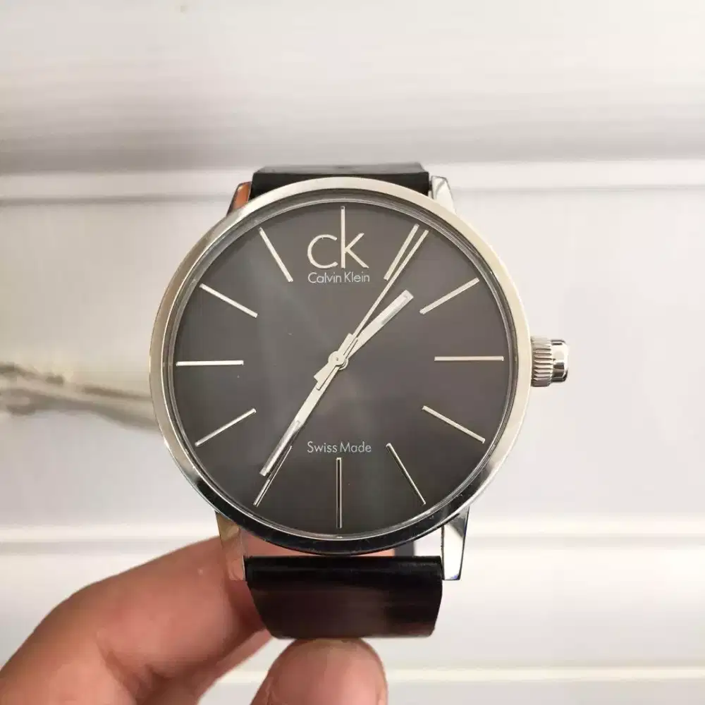 Calvin Klein black dial watch jam tangan arloji