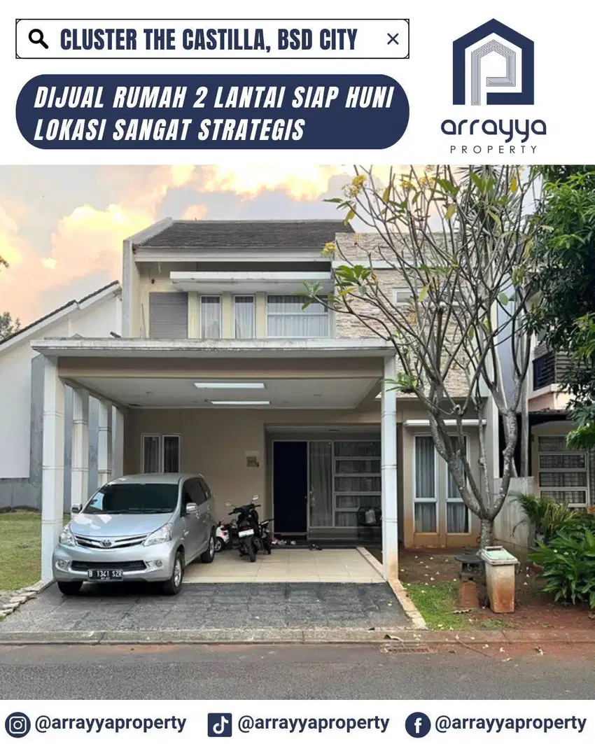 DIJUAL RUMAH 2 LANTAI CLUSTER THE CASTILLA BSD 'GLB131