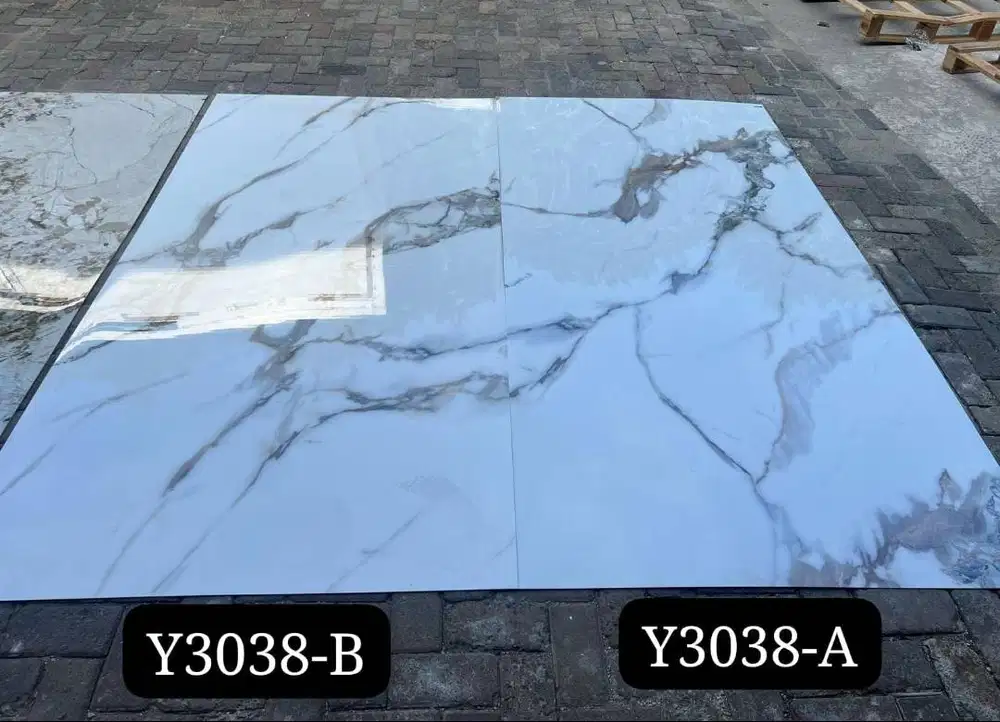 Marmer PVC Dinding Glossy / UPVC Marmer LAIV Tebal 3mm