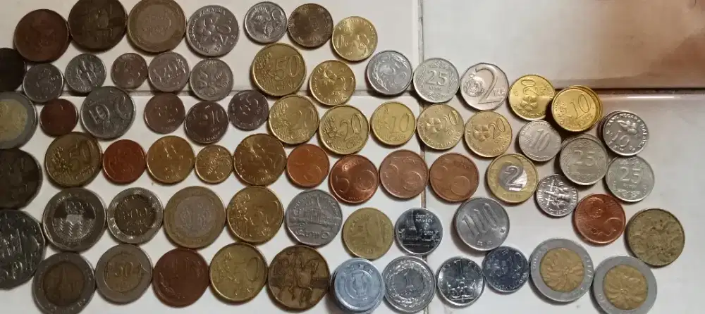 Koleksi uang coin luar
