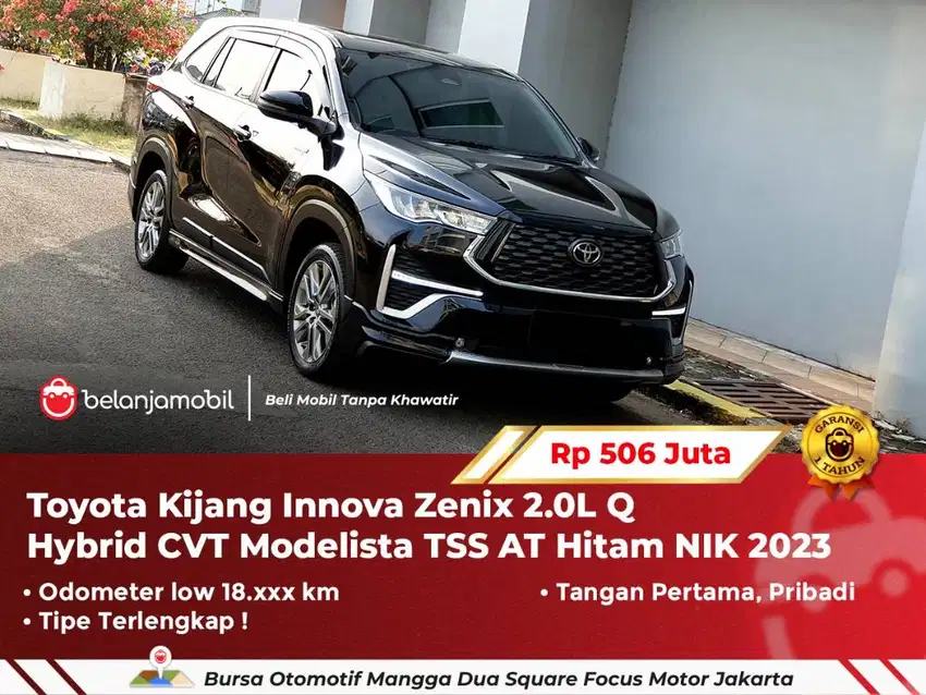 [ LOW KM ] Toyota Kijang Innova Zenix 2.0L Q Hybrid AT Hitam 2023/2024
