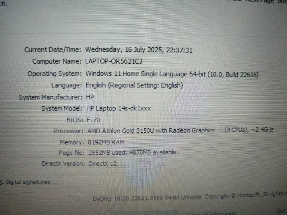 Hp 14s terima laptop harga oke. Dijemput ato cod. Proses cepatt