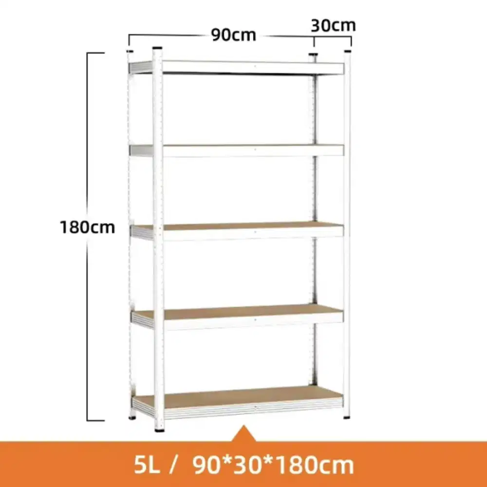 Rak Besi Galvanis 5 Susun 90*30*180 Silver