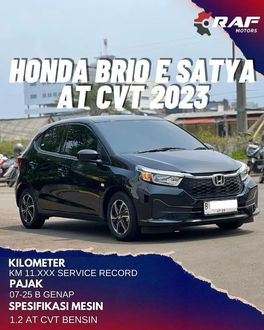 Honda Brio E Cvt 1.2 AT 2023 Facelift Matic Hitam