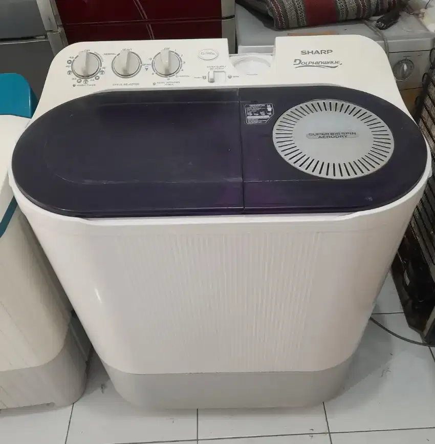 Mesin Cuci 2 Tabung SHARP . Second . Normal . Bergaransi