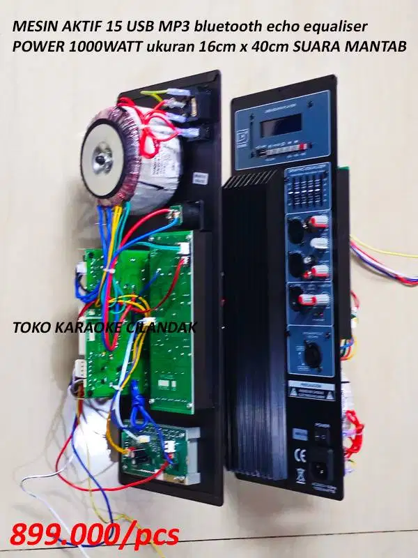 KIT MESIN AKTIF 15 ukuran 16cm x40cm  usb bluetooth mp3 player equali