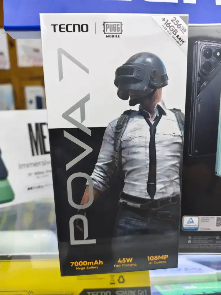 Tecno Pova 7 8GB+8GB/256GB ,Baru,Segel Box,Garansi Resmi,Original