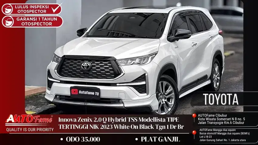 Toyota Kijang Innova Zenix 2.0 Q HV TSS Modellista 2023