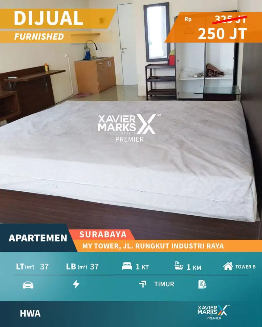 Dijual Apartemen Furnish Harga Miring di Apartemen My Tower Surabaya