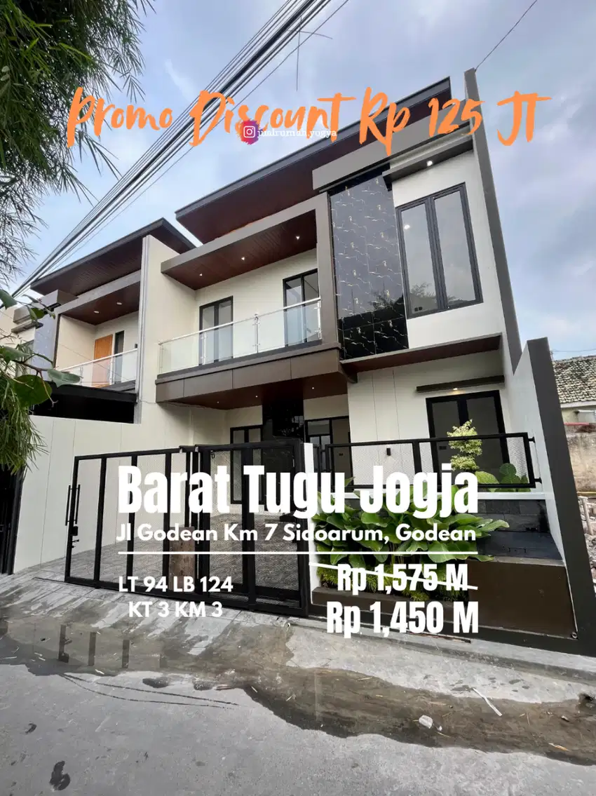 Rumah baru perumahan sidoarum jl godean km 7