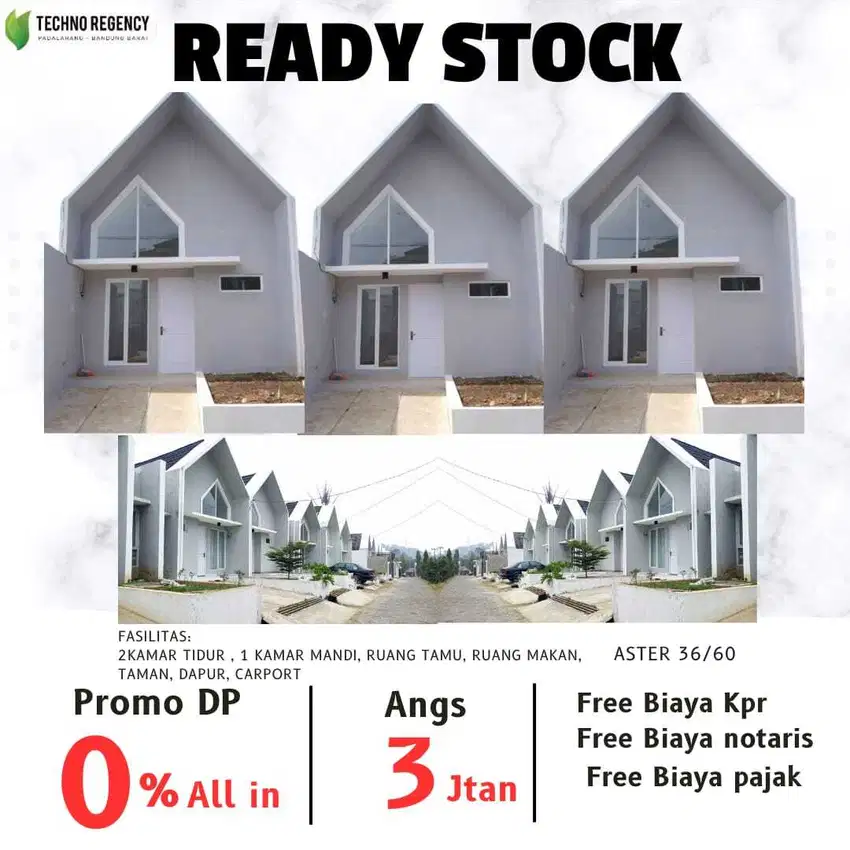 Rumah Tanpa DP Kota Bandung Padalarang 1 Lantai