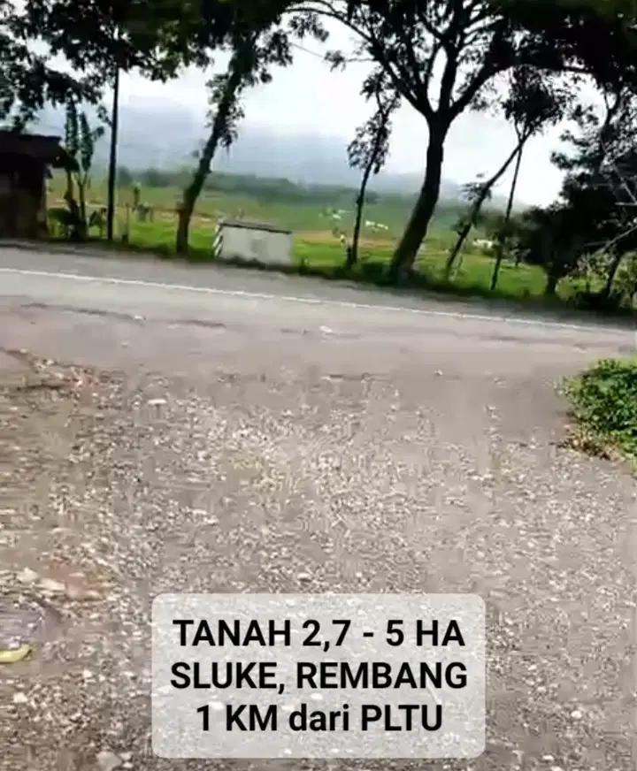DIJUAL TANAH INDUSTRI REMBANG, JL. RAYA PANTURA SLUKE
