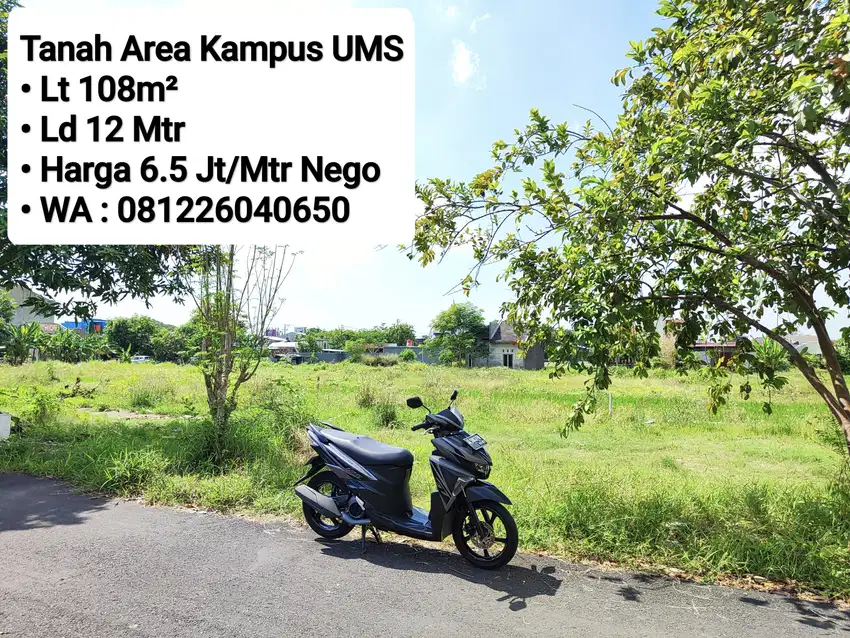 Jual Tanah Area Karangasem, Dekat jajar, Manahan, Kampus UMS, Alana