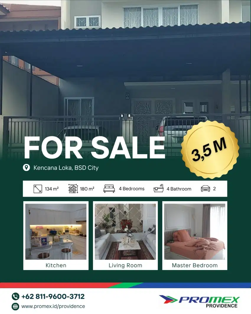 Rumah Modern dan Siap Huni di Kencana Loka, BSD City – Hanya 3,5 M!