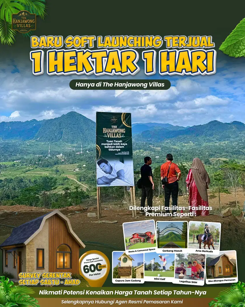 Jual tanah kavling dengan view termegah