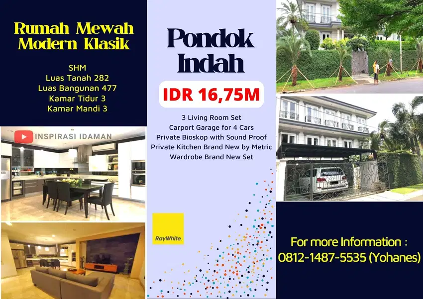 Rumah Modern Klasik Pondok Indah Jakarta Selatan