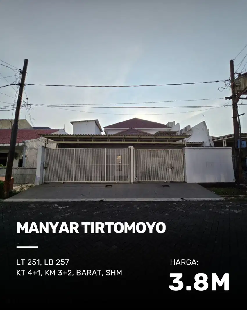 Rumah Manyar Tirtomoyo STRATEGIS, Row 3 Mobil