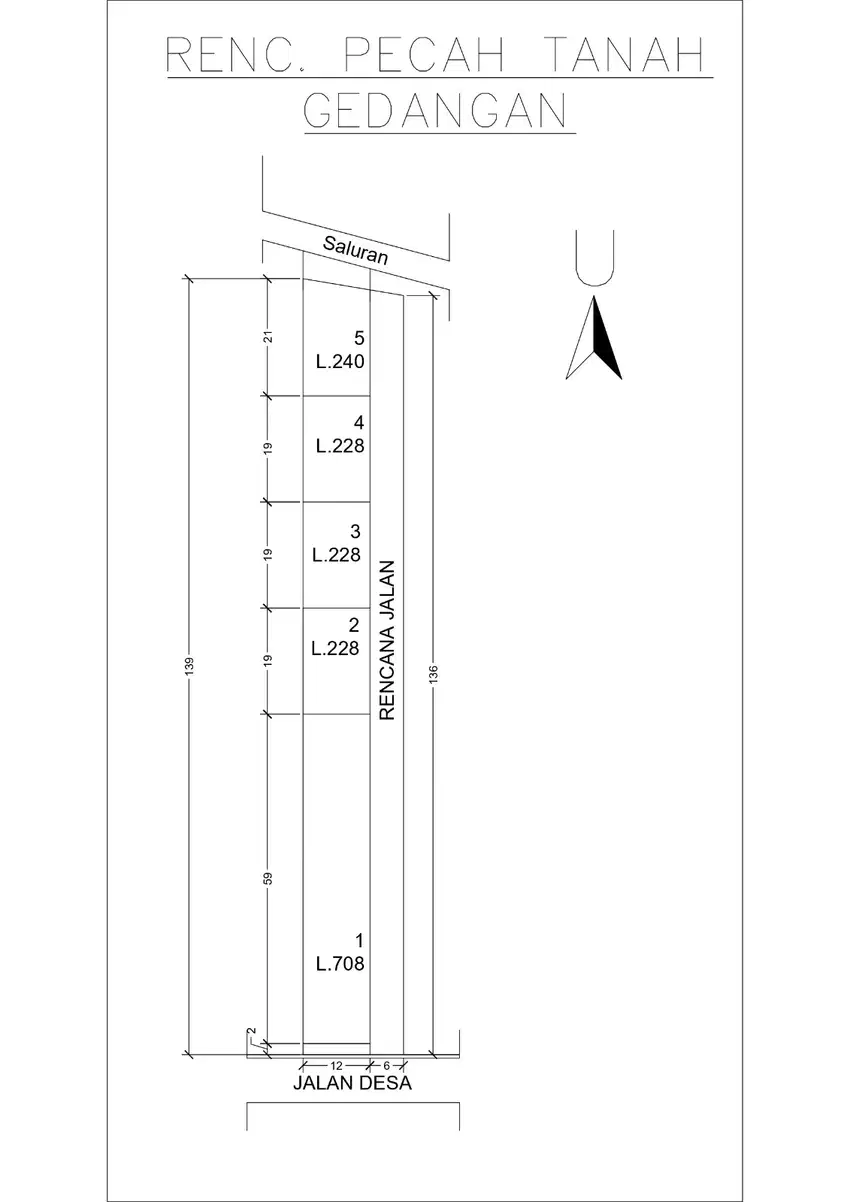 TANAH KAVLING DI GEDANGAN HARGA MURANG LUAS 228M