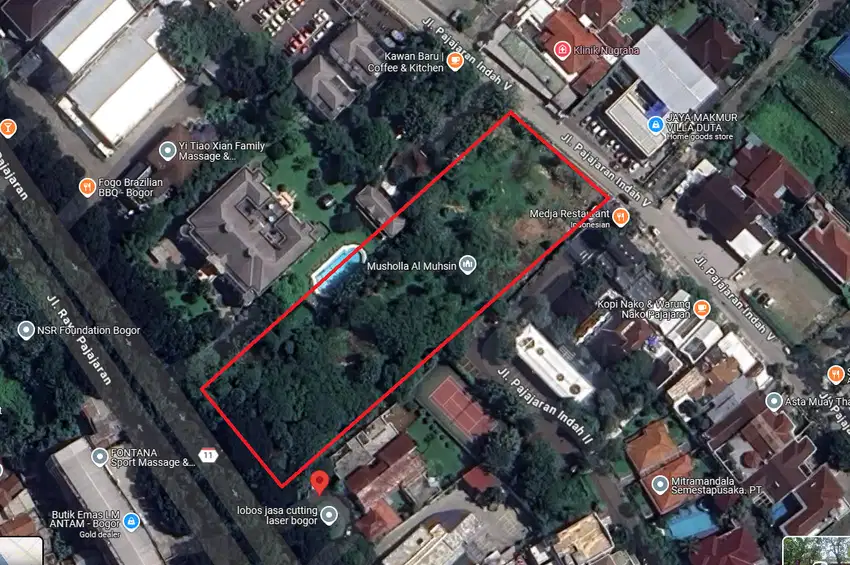 Disewakan Tanah 7.050M2 Jalan Utama Pajajaran Bogor