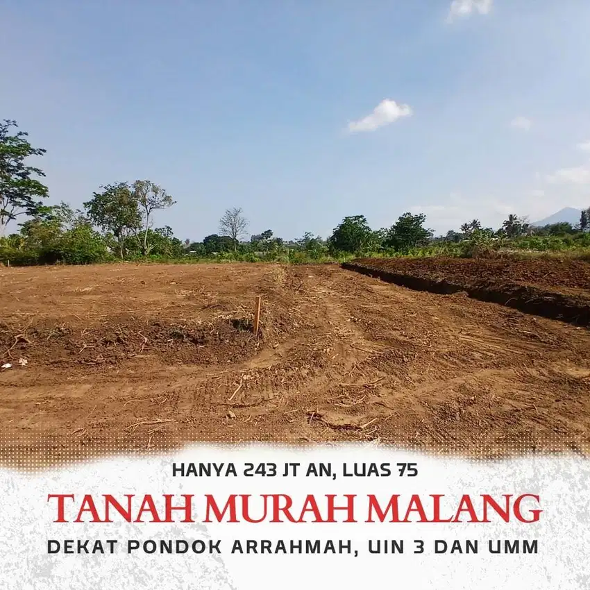 Tanah Murah Malang dekat UIN 3 Fakultas Kedokteran Dau