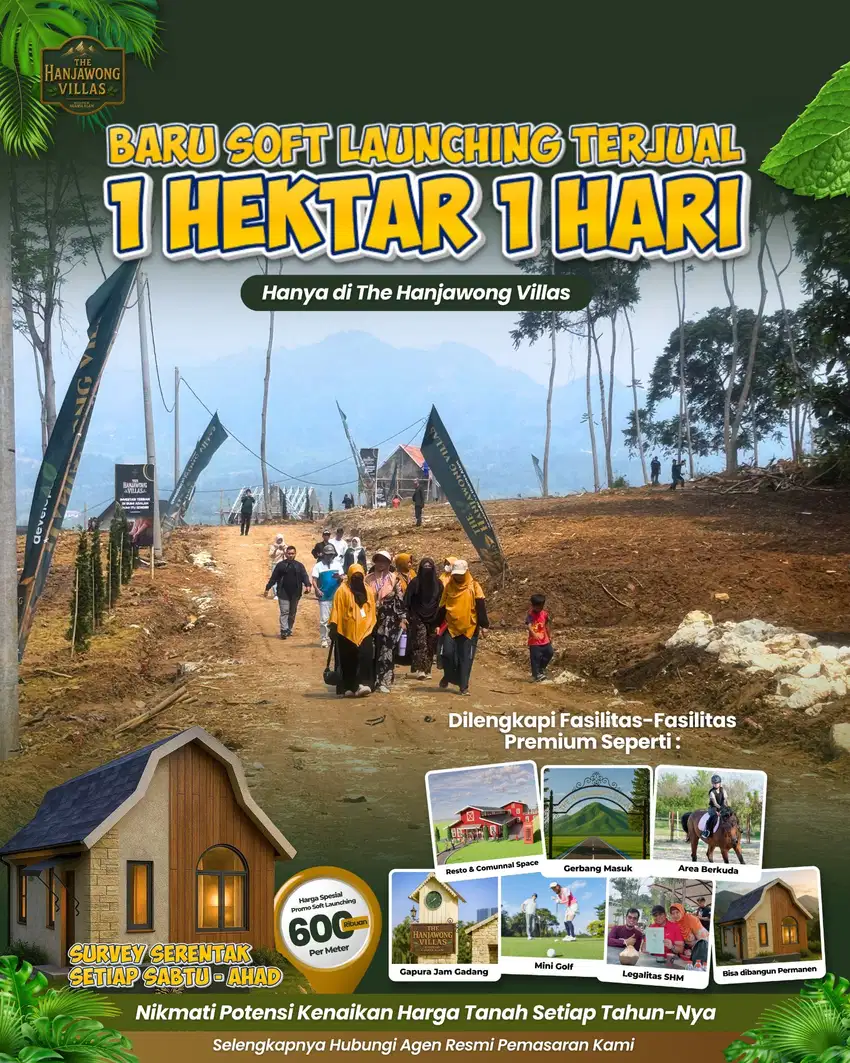 Dijual tanah kavling dengan view termegah