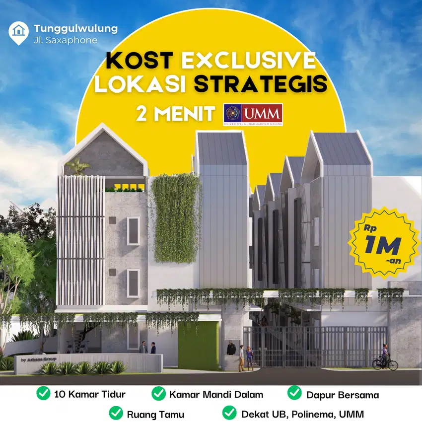 Kos Exclusive Strategis 2 Menit ke UMM