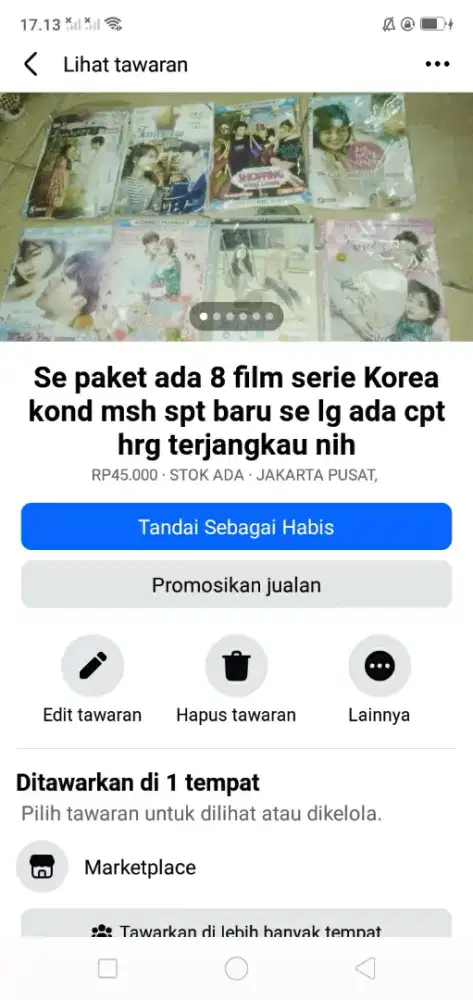 Se paket isi 8 kaset film serie Korea kond spt baru hrg terjangkau