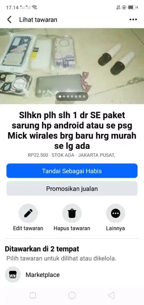 Slhkn plh slh 1 paket sarung hp android atau sblh nya brg baru murah2