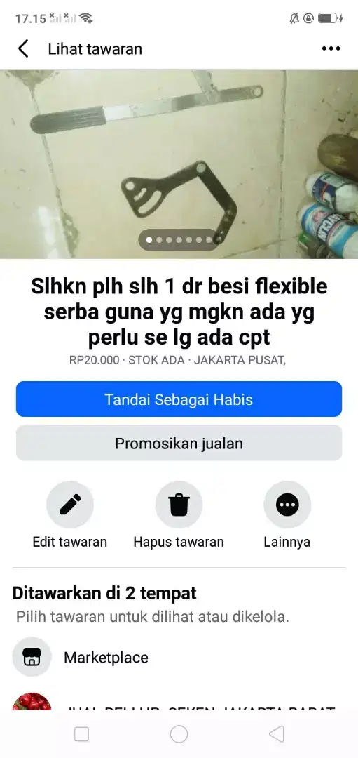 Slhkn plh slh 1 dr besi flexible utk mesin dll kond bgs hrg murah sj