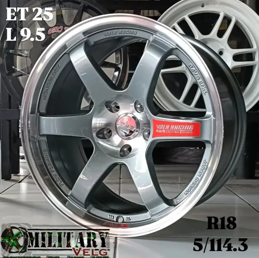 Rays TE37 SL Flowforming R18 Gunmetal Lips Polish