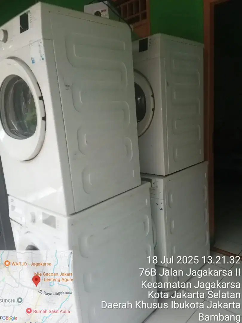Di jual mesin cuci 1 tabung lubang depan & driyer(pengering) merk Beko