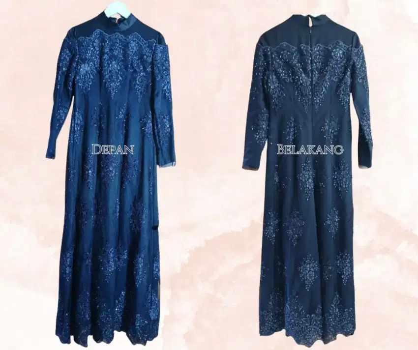 PRELOVED - DRESS PANJANG NAVY
