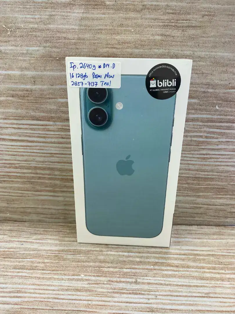 Di jual HP NEW IPHONE 16 waran TEAL 128GB