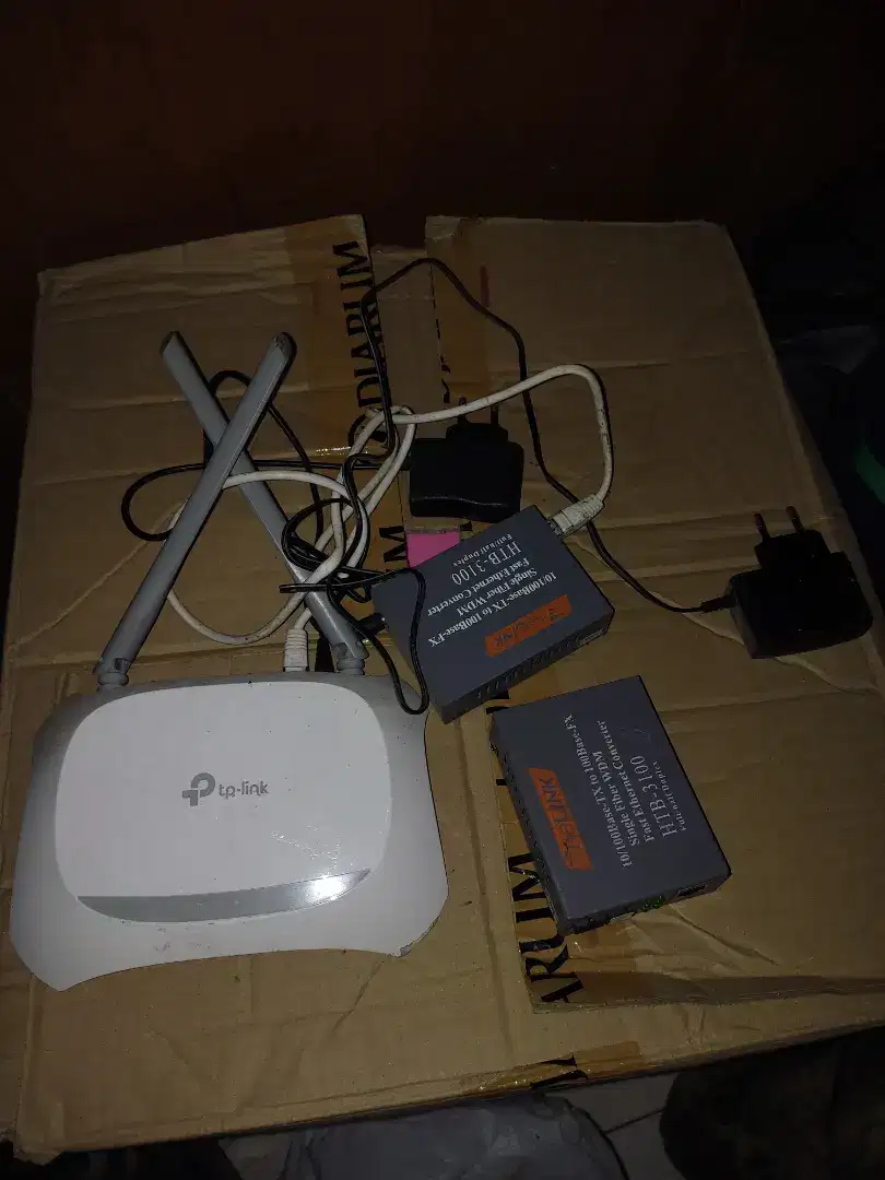 Router Tp link, htb dan kabel optik