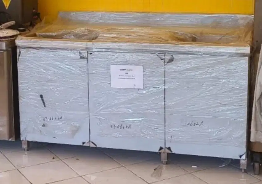 Meja wastafel kafe stainles 1.5 meter