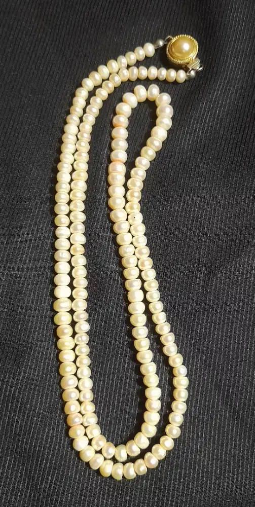 Natural Vintage  Baroque White Pearl