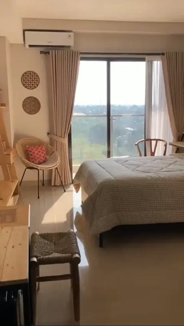 Apartemen patraland dijual full furnished, pasaran 700 jt, ini 600 jt