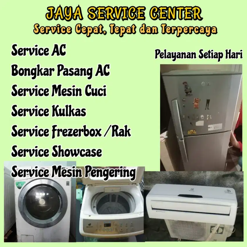 Service Mesin Cuci Kulkas Frezer Servis AC Bongkar Pasang AC Genteng