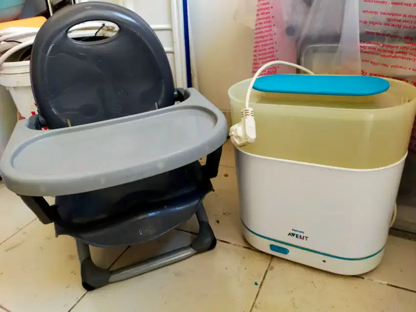 Steamer Sterilizer Philips Avent dan Bangku Makan Anak Chicco