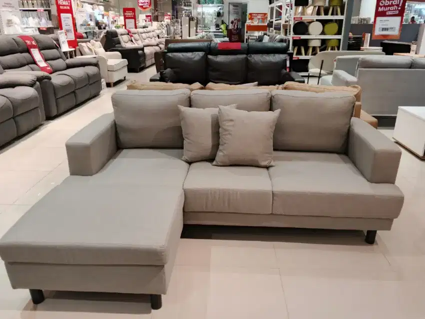 Sofa 3 Seater dengan ottoman termurah
