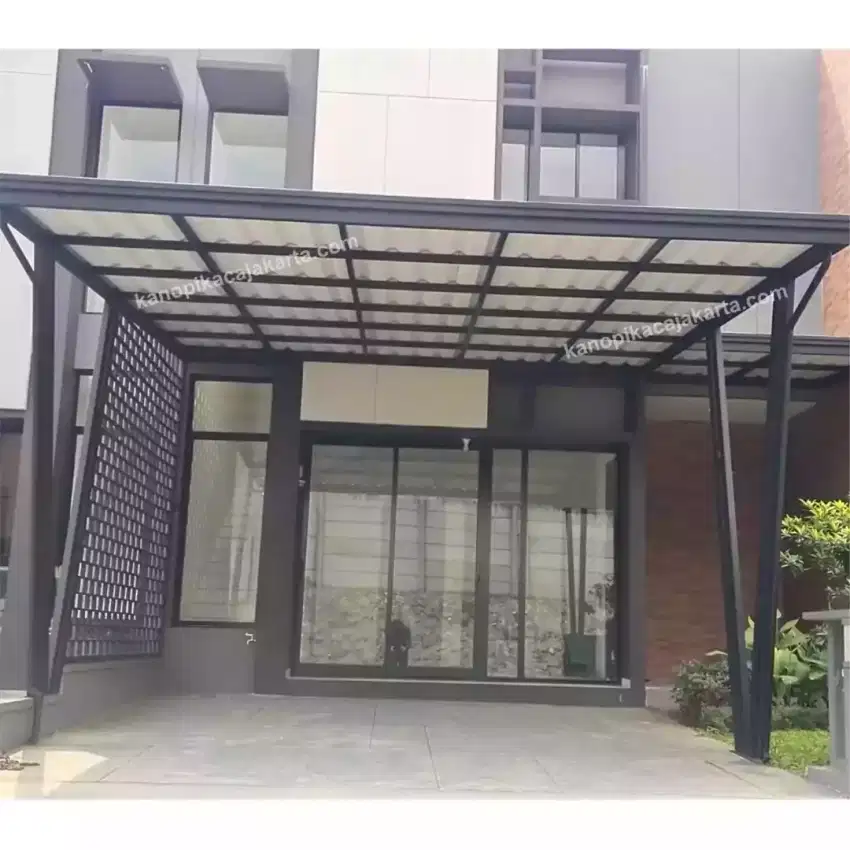 Pasang kanopi besi holo galvanis atap alderon RS