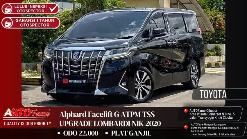 ODO 22RB Toyota Alphard 2.5 G 2020