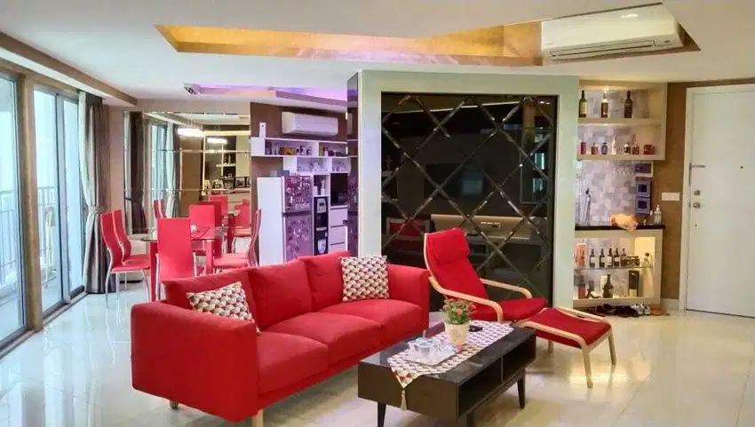 Dijual Apartemen The Mansion  3BR Unit Gandeng 132 M2 Furnished DG1133
