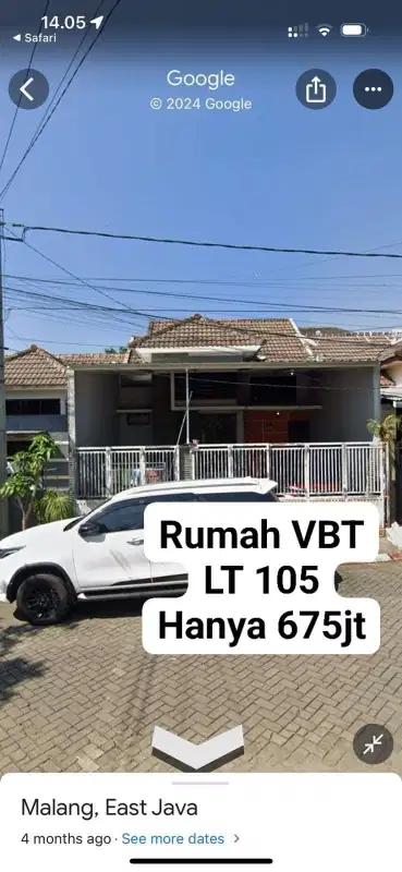 Rumah Villa Bukit Tidar Lowokwaru Malang Kota