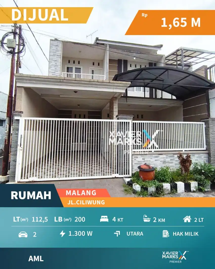 Dijual Rumah Terawat Dekat Pusat Kota di Ciliwung Malang