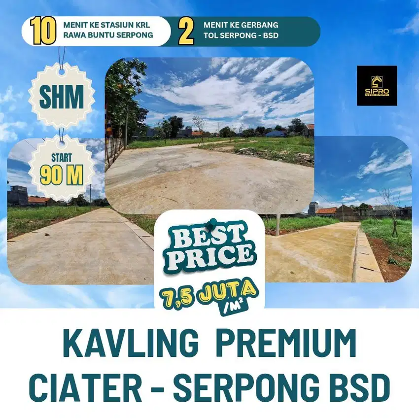 Tanah Kavling siap bangun harga termurah di BSD