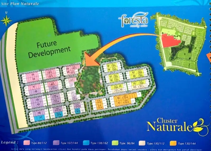 Jual kavling kost Gandeng di Naturale Foresta. RP 14JT Saja/m2. NEGO