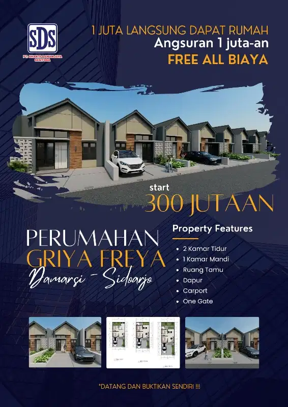 Hunian murah Griya Freya dekat bandara juanda T2 promo perdana