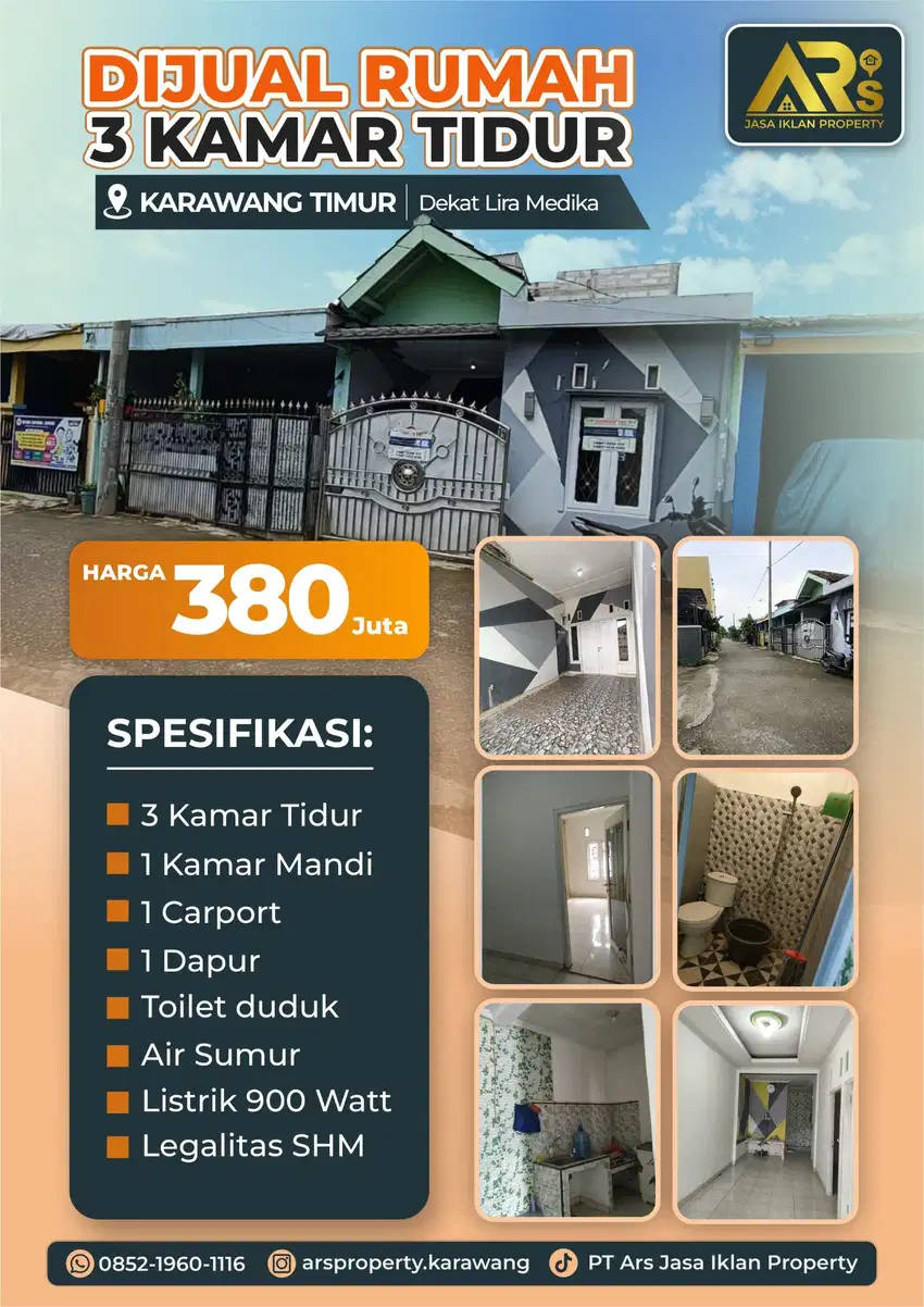 Dijual Rumah 3 Kamar Tidur Di Lamaran Dekat RS Lira Medika